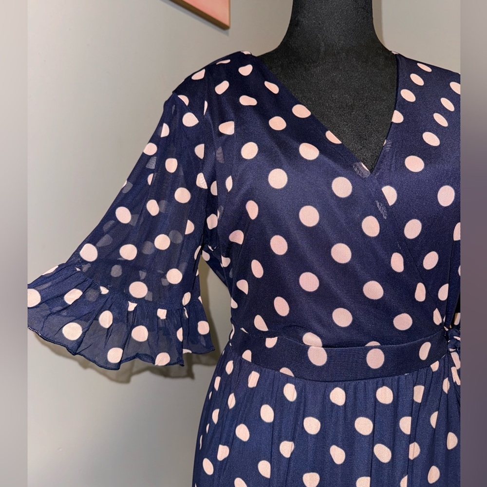 Kate & Lily Size 14 Nude/Green Dress